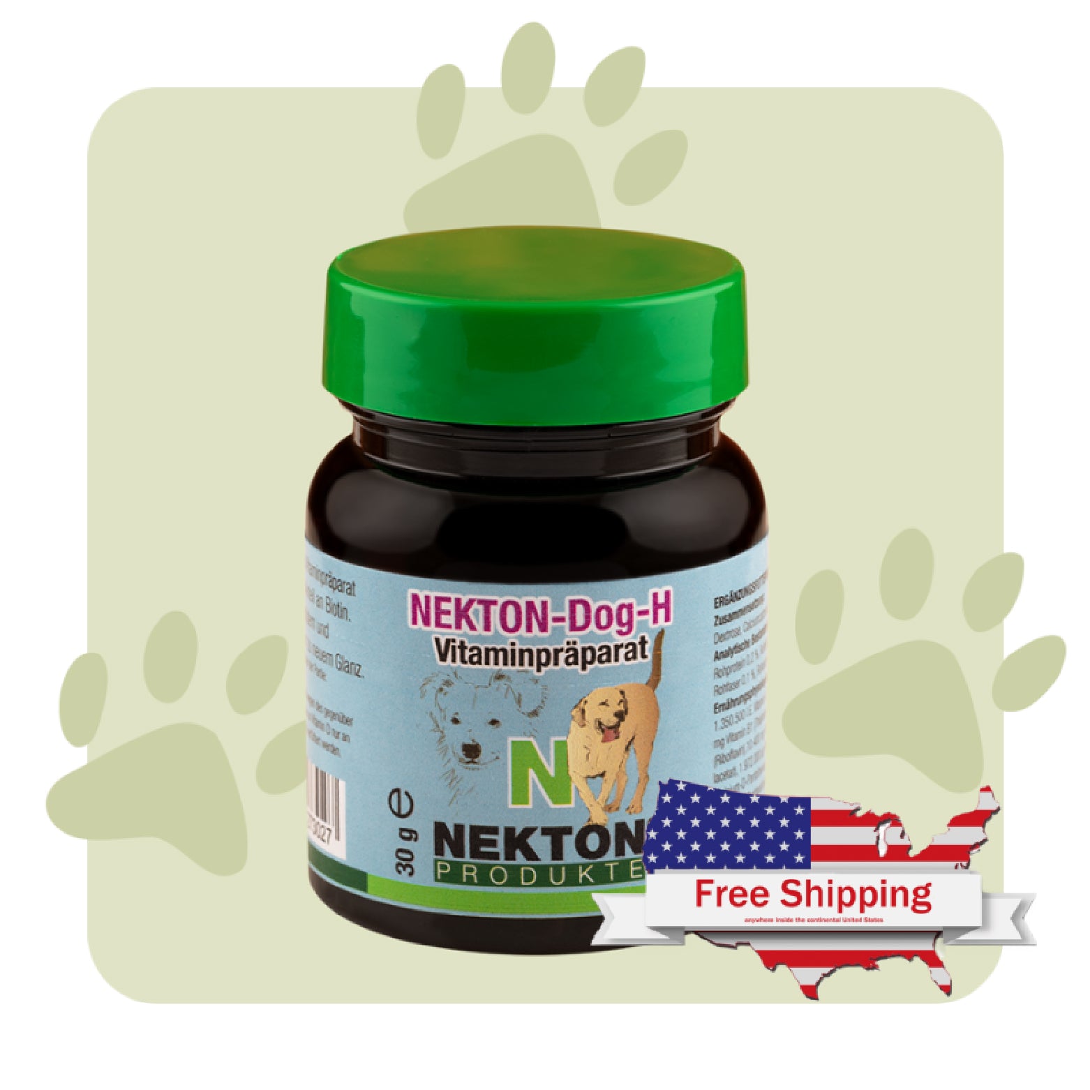 NEKTON-Dog-H | Biotin-Enriched Vitamin Supplement for Dogs’ Skin and Coat Health