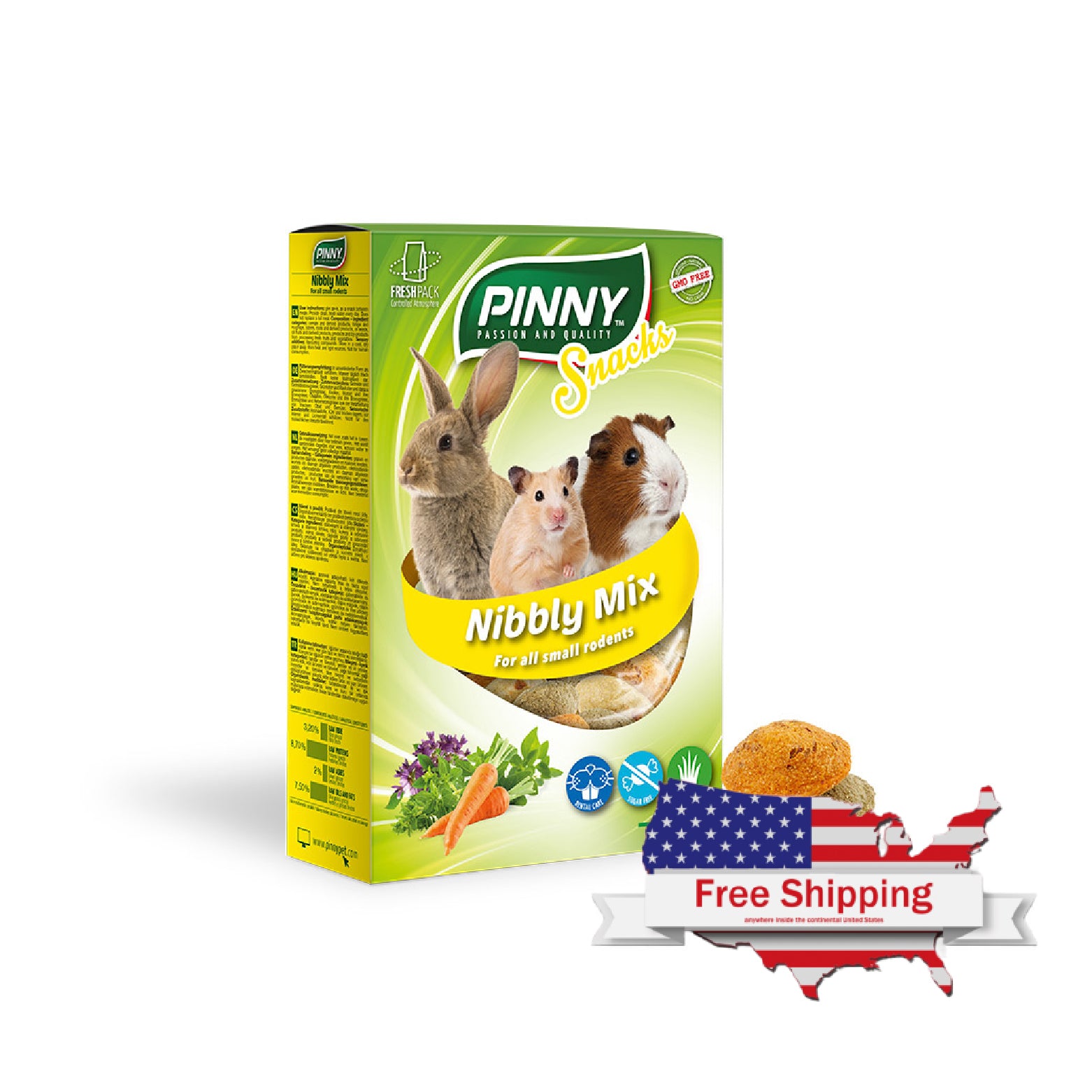 Pinny Snacks Nibbly Mix: Ideal Treats for Gerbils, Guinea Pigs, & Rabbits