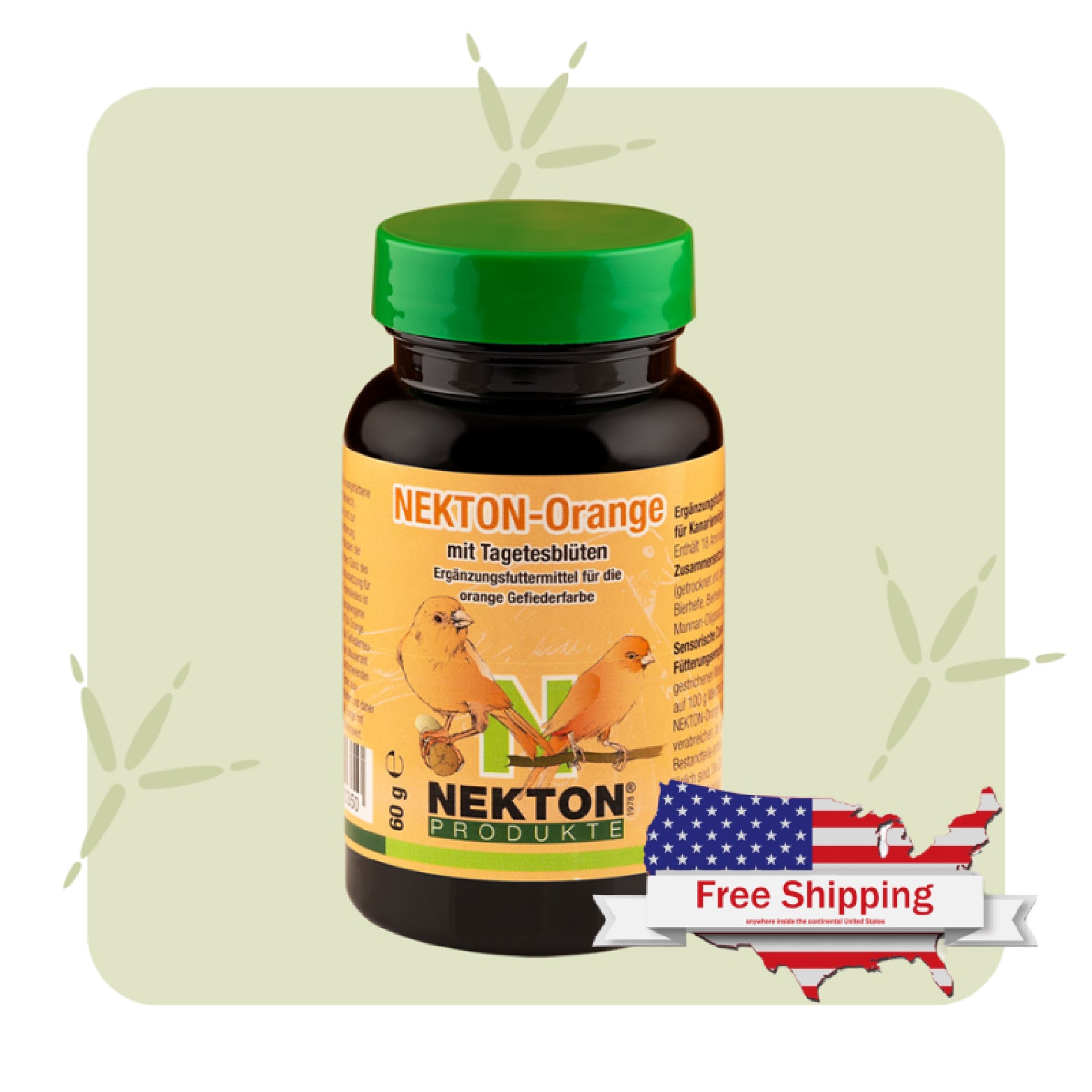NEKTON-Orange Supplement for Birds – Enhances Orange Plumage & Supports Molting