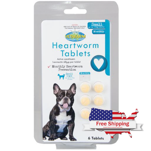 6 Pack of Heartworm Treatment for Small Dogs