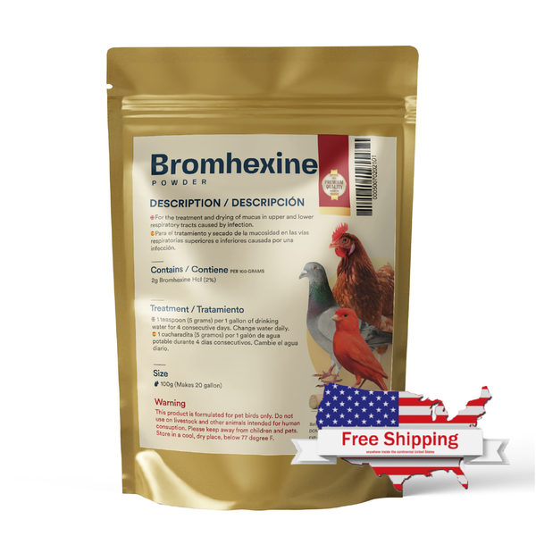 Bromhexine: Respiratory Drying Agent for Pigeons & Pet Birds