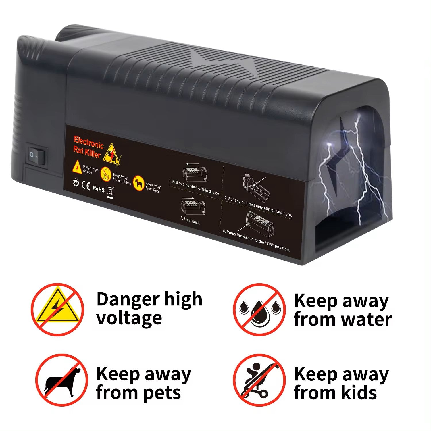 X-PEST Electronic Rat and Mouse Killer - Smart Pest Control High Voltage Zapper
