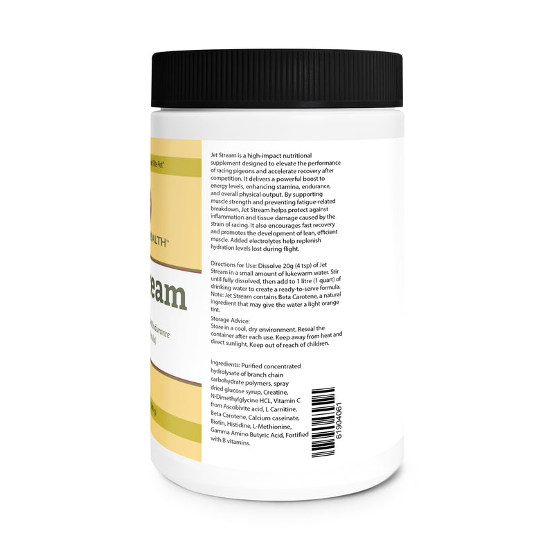Jetstream (Elite Pet Health) Racing Pigeon Performance & Recovery Supplement – Electrolytes, Amino Acids, Creatine, L-Carnitine, B-Vitamins