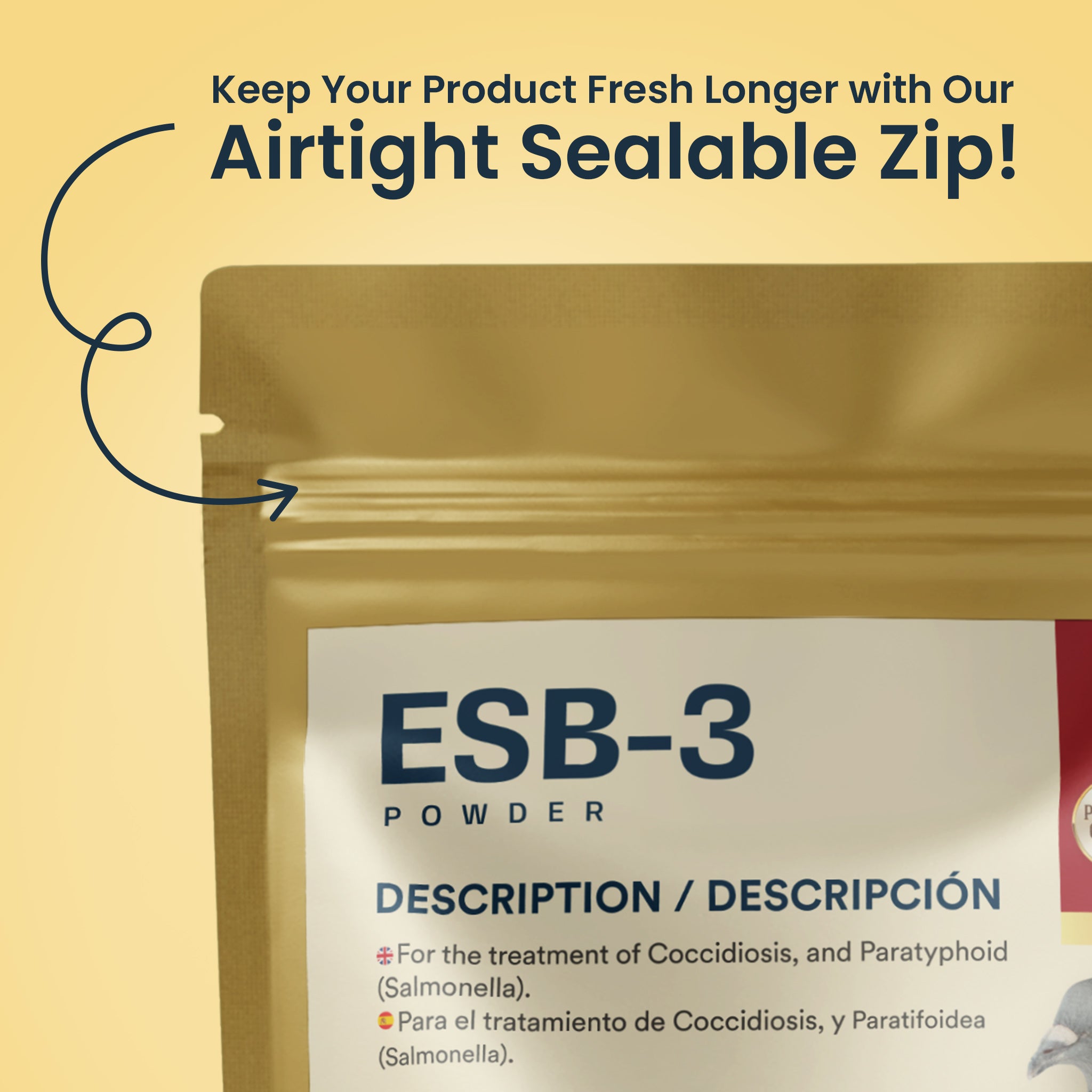 ESB-3 POWDER For Coccidiosis & Paratyphoid – Birds & Pigeons (Ibercare MED955)