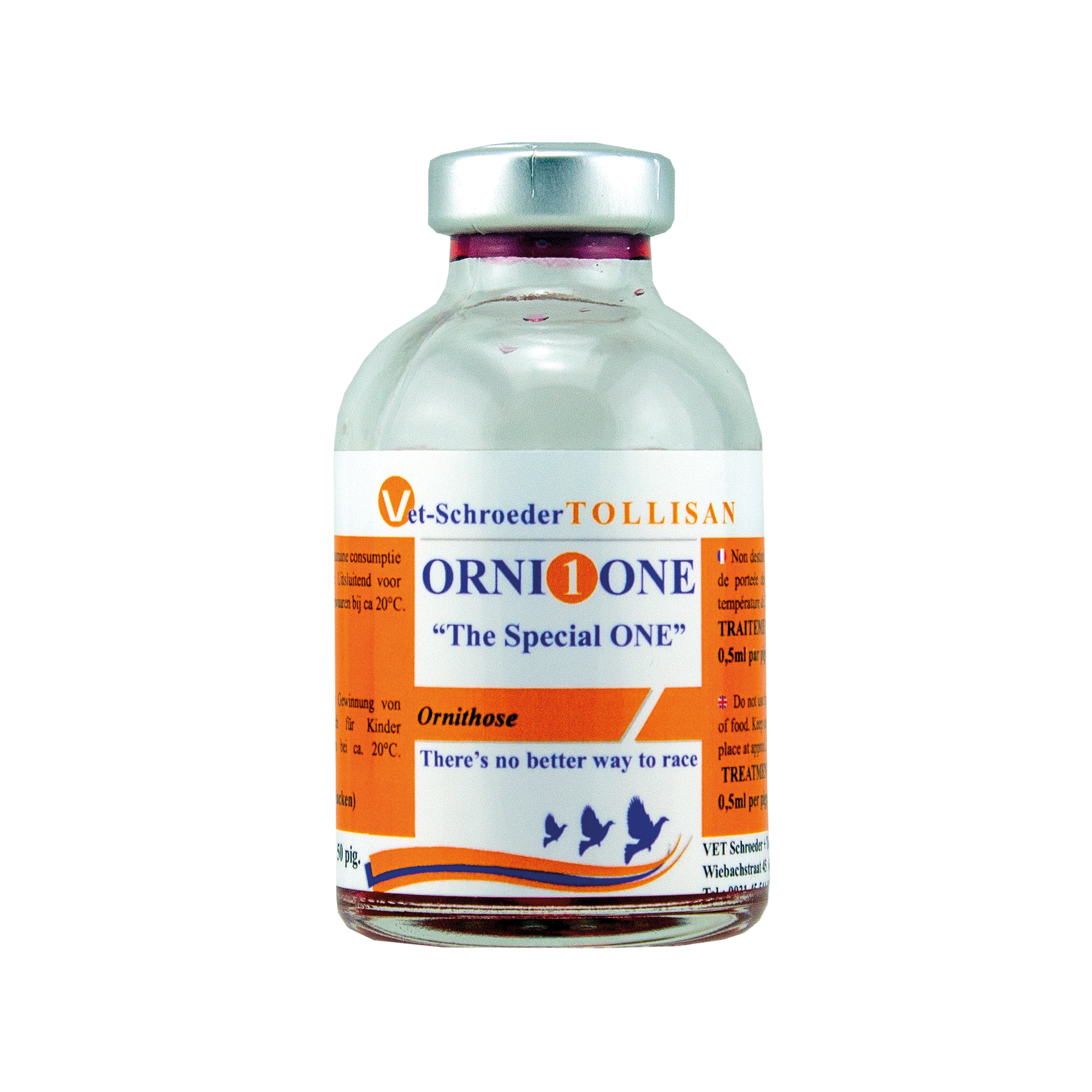 Orni 1 ONE - Rapid Treatment for Ornithosis & Respiratory Inflammation in Pigeons, 25 ml