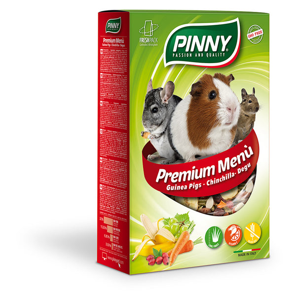 Premium Menu Guinea (Pinny) Complete feed for guinea-pigs, degus, chinchillas, with carrots, raisins and beet (800g)