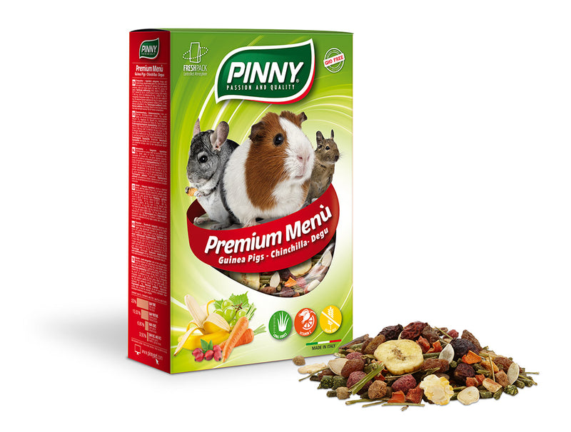 Premium Menu Guinea (Pinny) Complete feed for guinea-pigs, degus, chinchillas, with carrots, raisins and beet (800g)