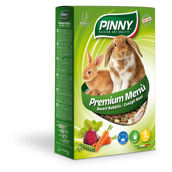 Pinny Premium Menu - Complete Feed for Rabbits with Carrots & Beet (800g, 2.5kg)