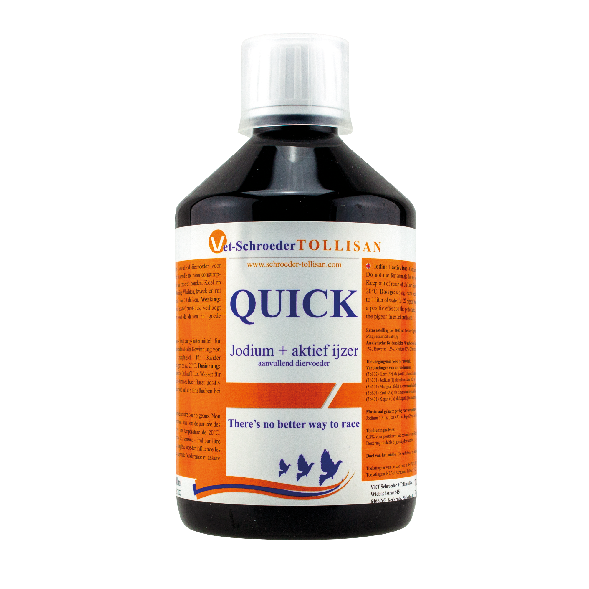 Quick Iodine Iron Complex - Enhance Pigeon Performance & Endurance, 500 ml