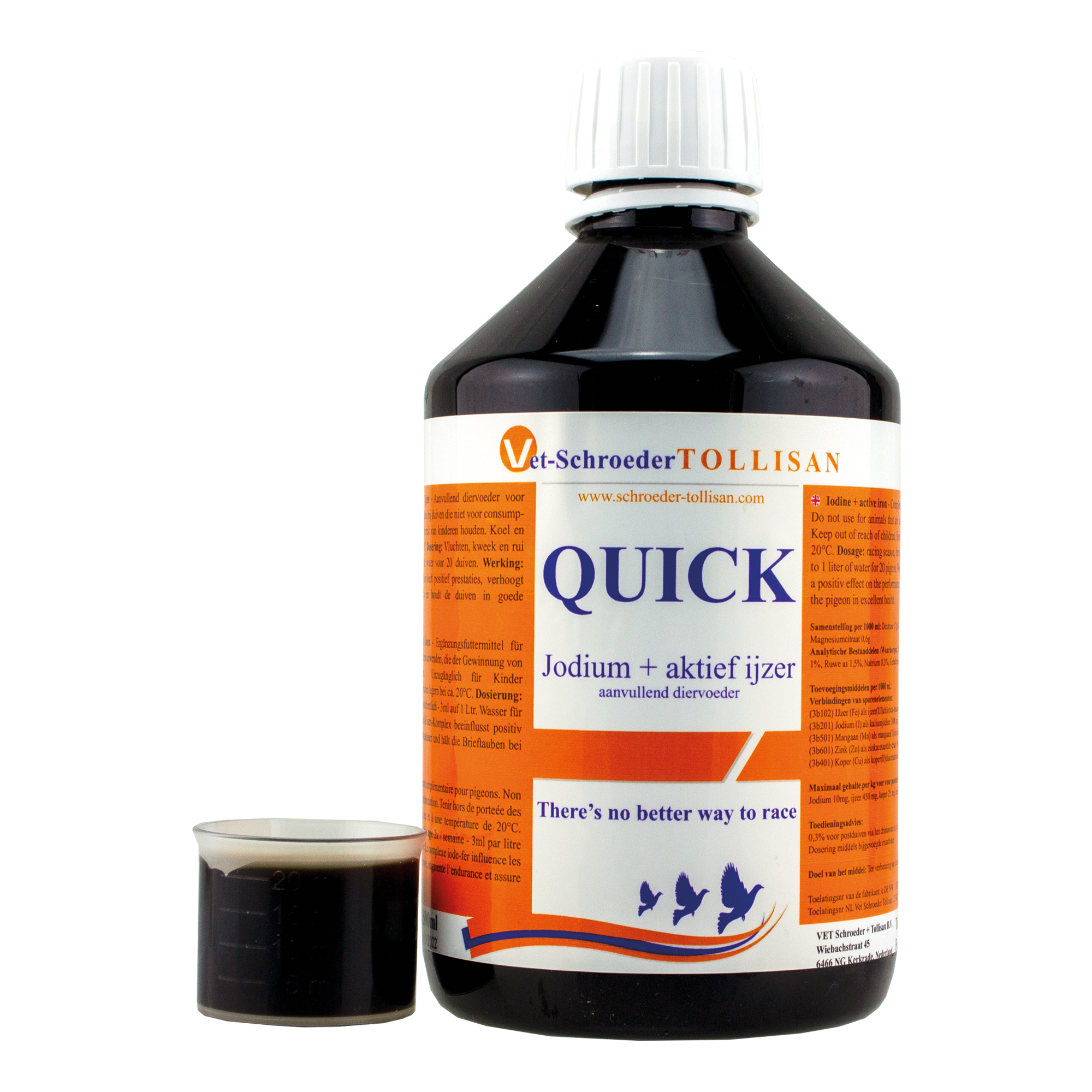 Quick Iodine Iron Complex - Enhance Pigeon Performance & Endurance, 500 ml