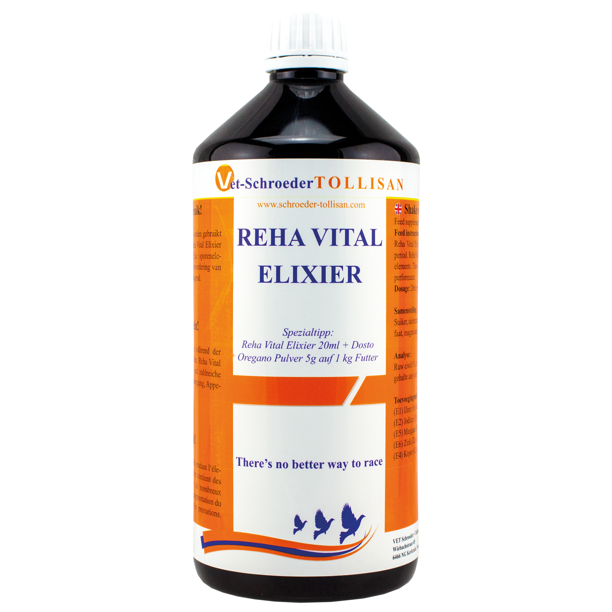 Reha Vital Elixier - Premium Health Booster for Pigeons, 1000 ml