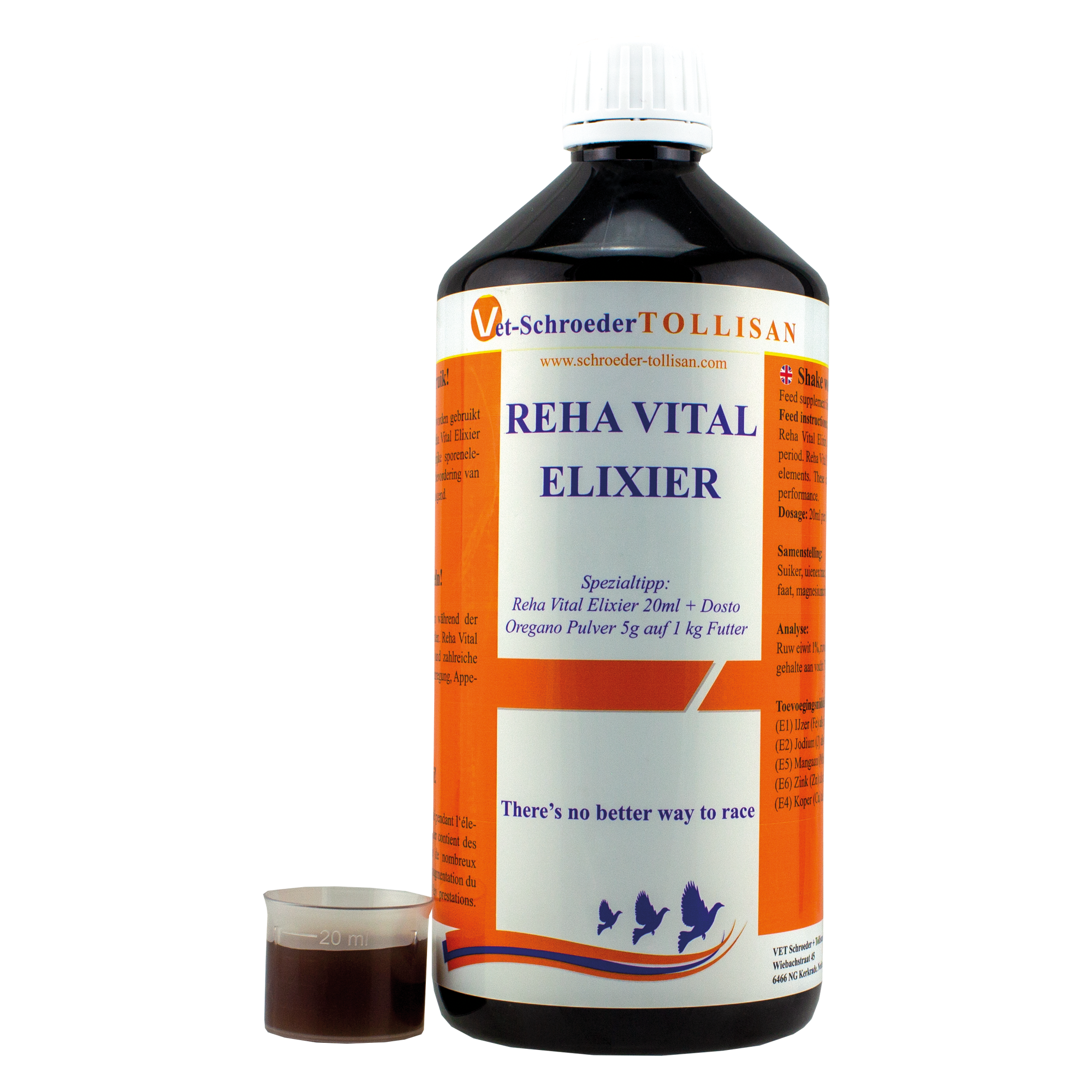 Reha Vital Elixier - Premium Health Booster for Pigeons, 1000 ml