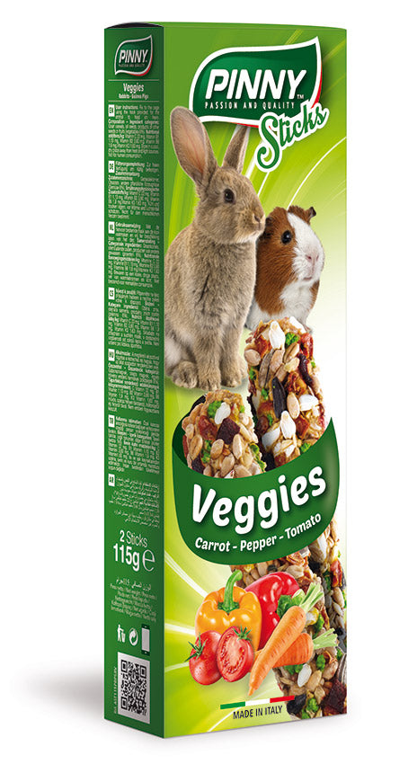 Rabbit Stick Veggies (Pinny) Complementary feed for rabbits and guinea-pigs with mixed vegetables (115g)