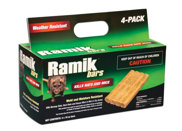 Ramik Rodenticide Bait Bars - 4 Pack