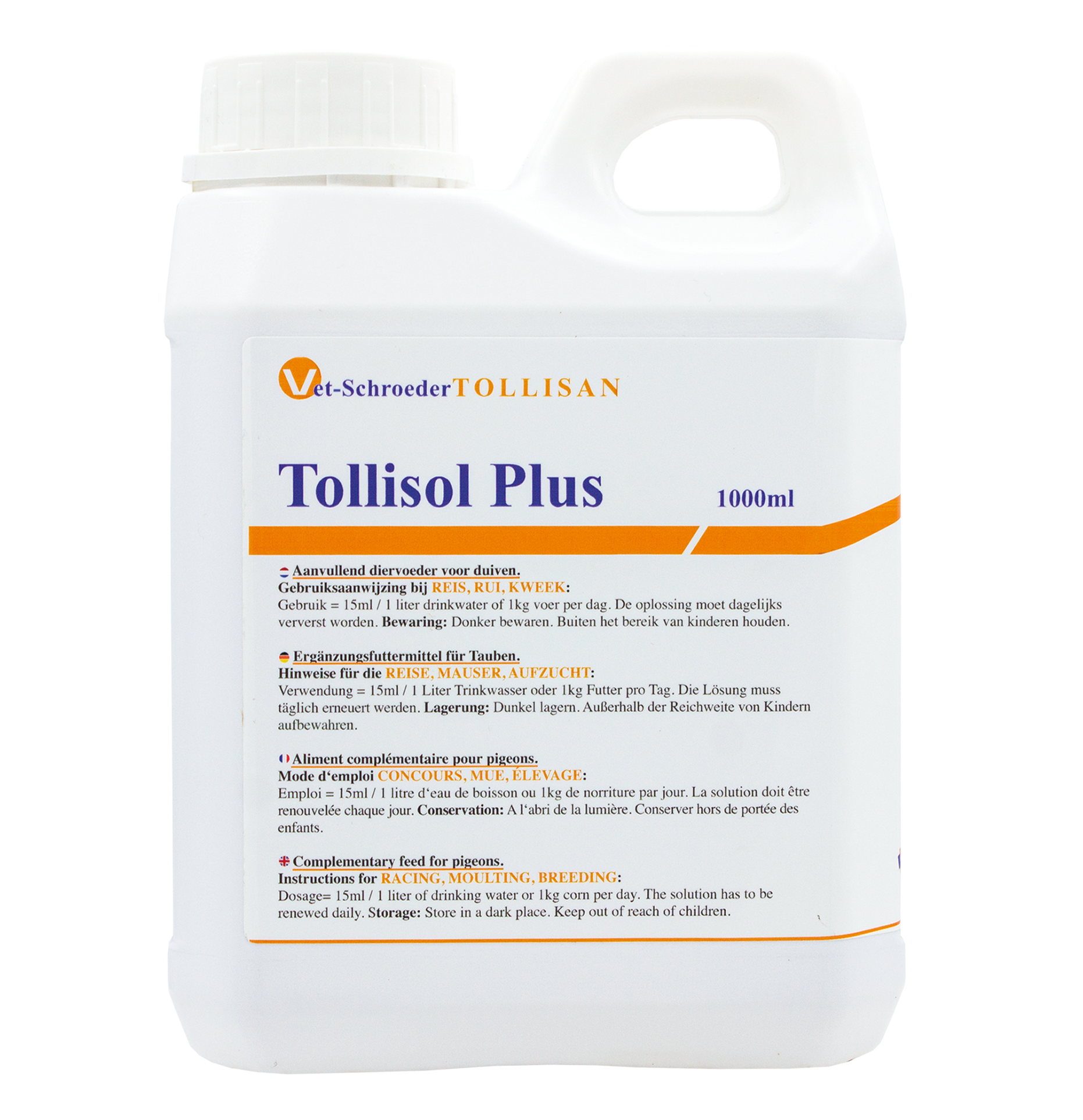 Tollisol Plus for Pigeons - Premium Digestive and Performance Support, 1000 ml