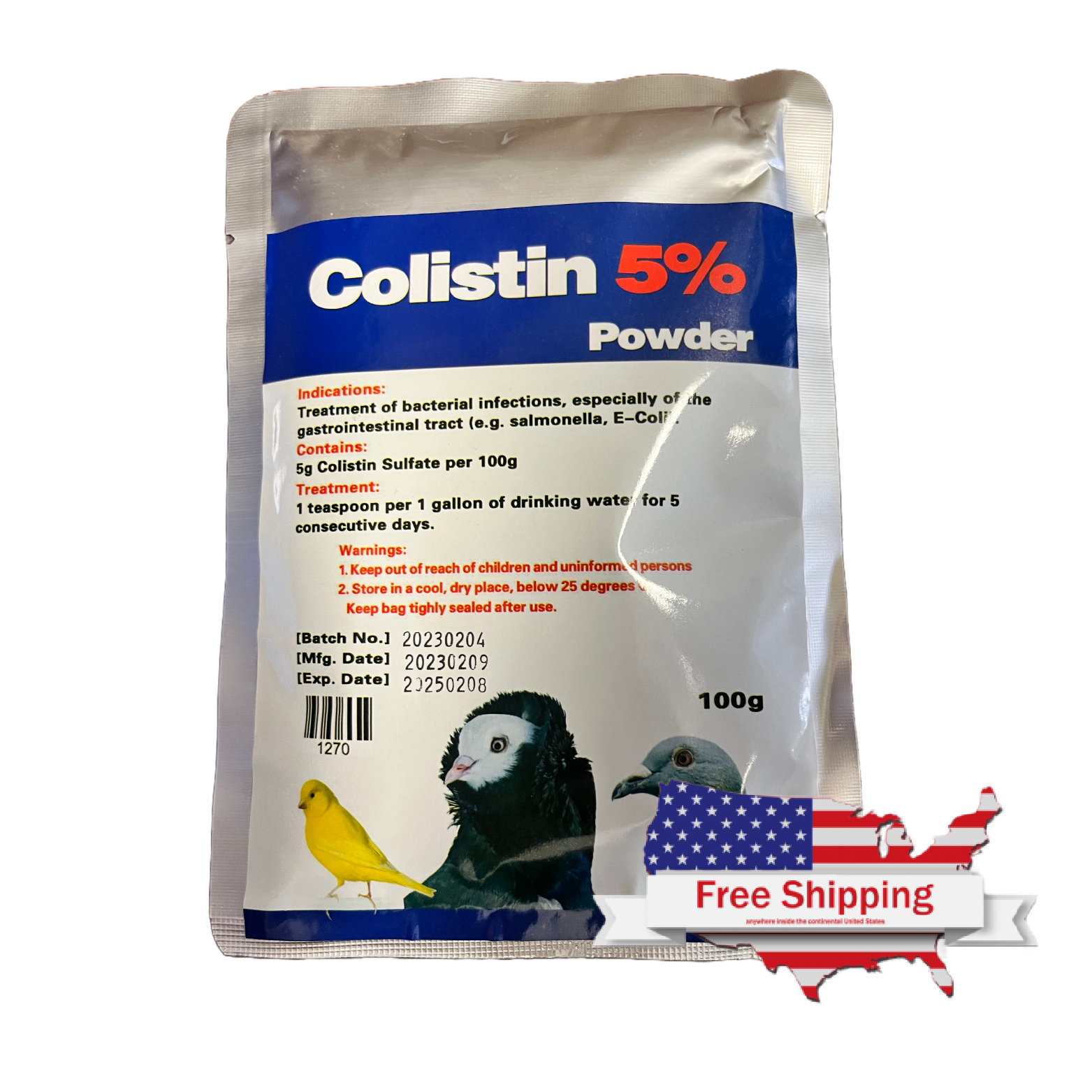 Colistin 5% Powder for Birds