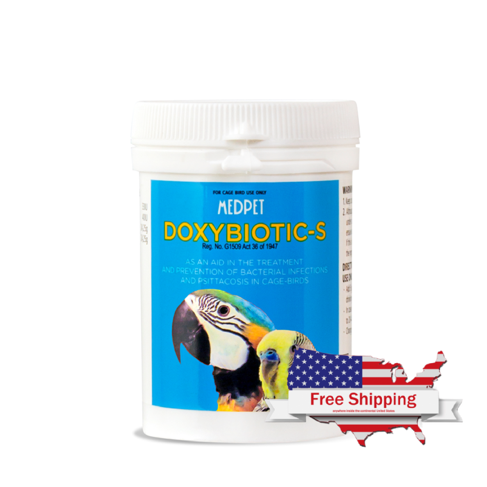 Treats Psittacosis and Bacterial Infections in Cage Birds