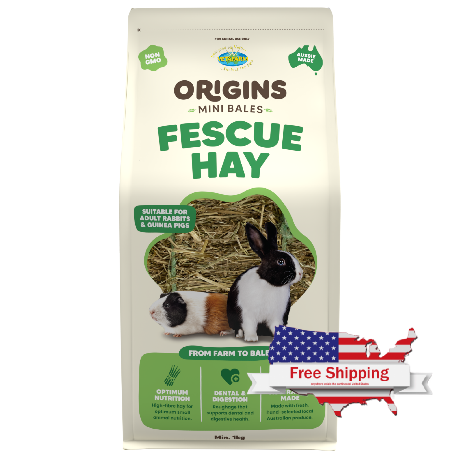 Origins Fescue Hay Mini Bale (Vetafarm)