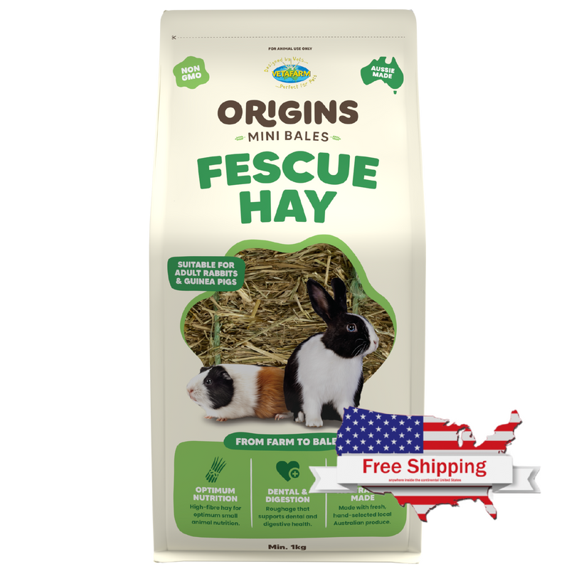 Origins Mini Bale Fescue Hay - For rabbits and guinea pigs (Vetafarm)