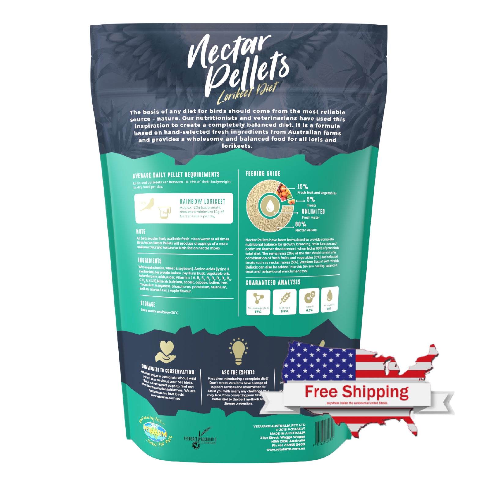 Nectar Pellets (Vetafarm) Directions