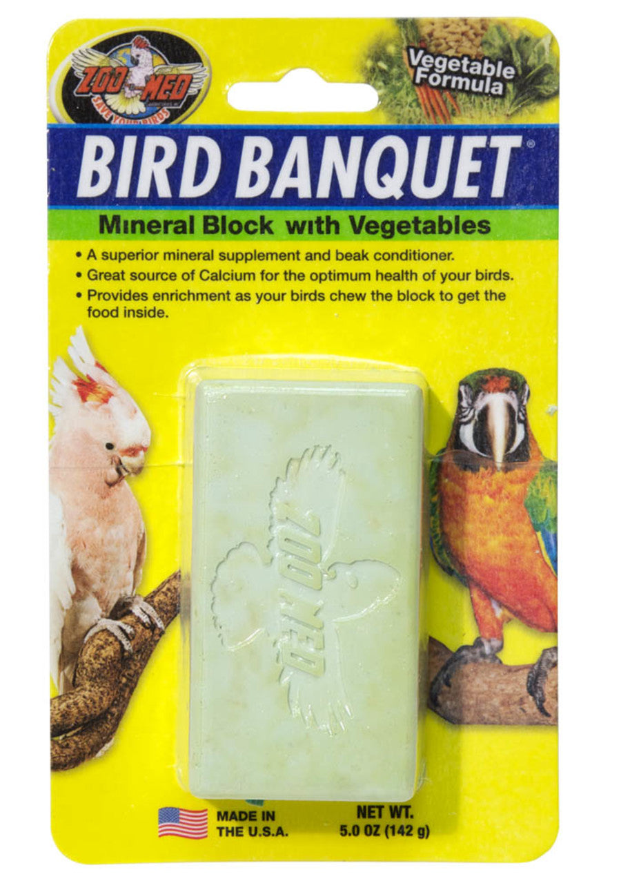 Zoo Med Bird Banquet Vegetable Formula Mineral Block