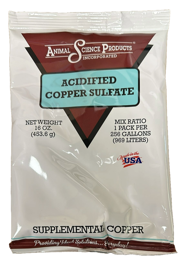 Acidified Copper Sulfate for Sour Crop in Chickens, Turkeys & Pigeons (1 Lb)