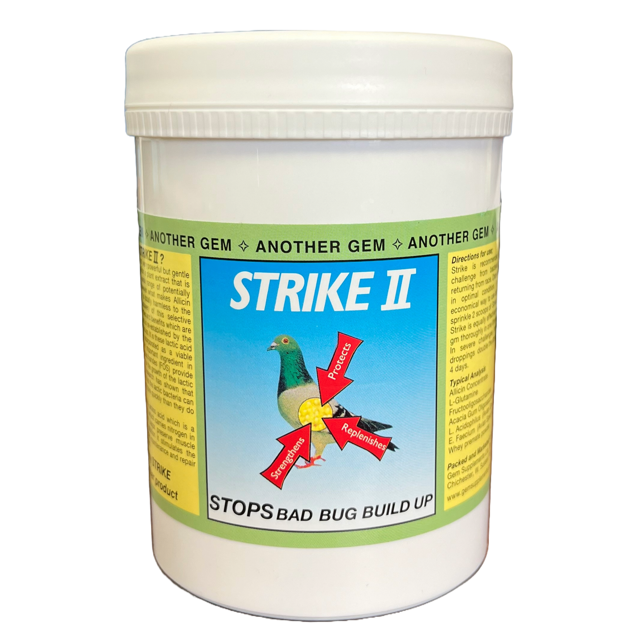 Gem Strike II – Natural Gut Health Supplement for Racing Pigeons