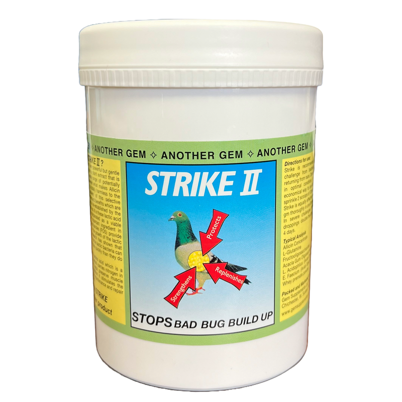 Gem Strike II – Natural Gut Health Supplement for Racing Pigeons