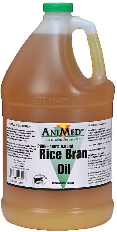 AniMed Rice Bran Oil Horse Supplement, 1-gal bottle