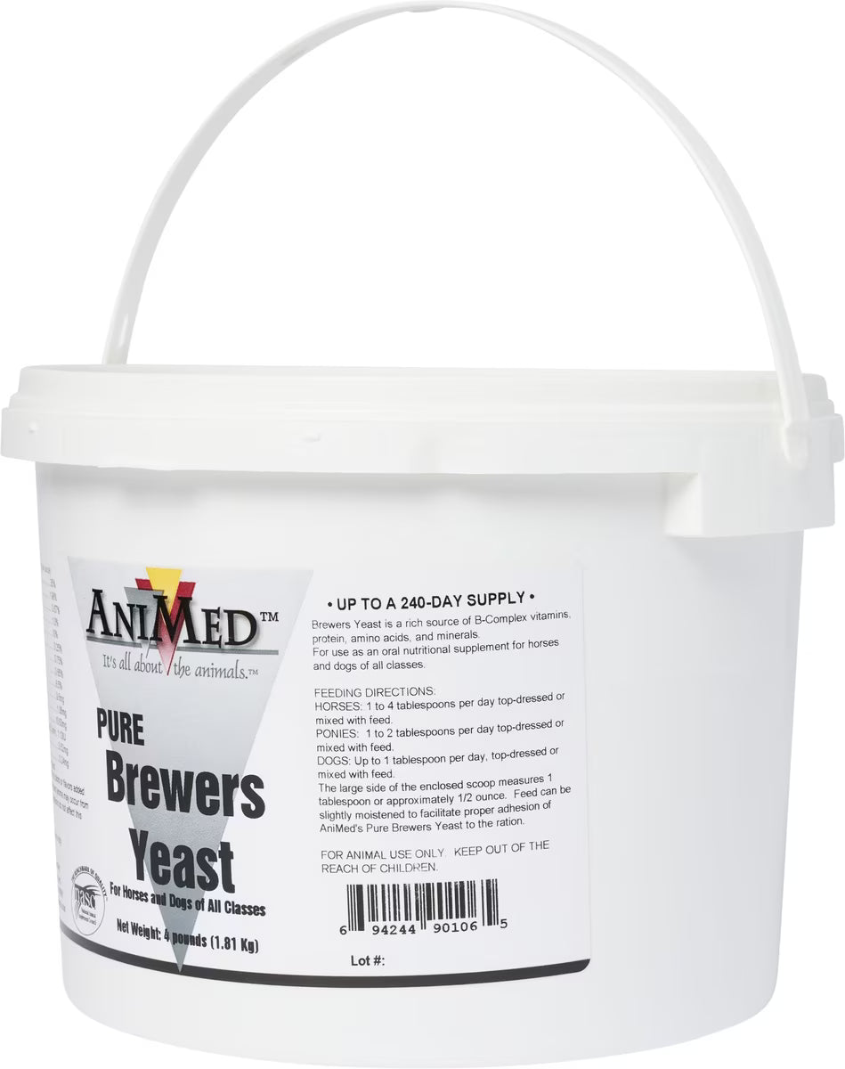 AniMed Pure Brewers Yeast Horse Supplement, 4-lb tub