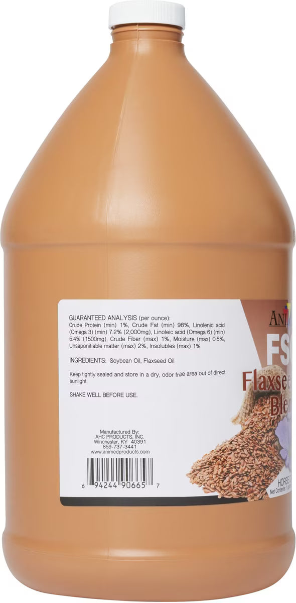 AniMed FSO Flaxseed Oil Blend Horse Supplement, 1-gal