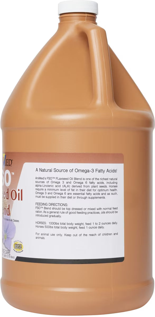 AniMed FSO Flaxseed Oil Blend Horse Supplement, 1-gal