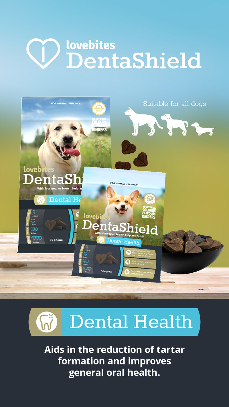 Lovebites Dentashield Chews for Dogs - Plaque Reduction Aid