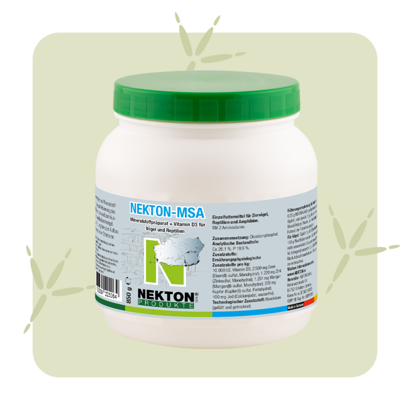 NEKTON-MSA Mineral Supplement with Vitamin D3 for Birds, Reptiles & Amphibians