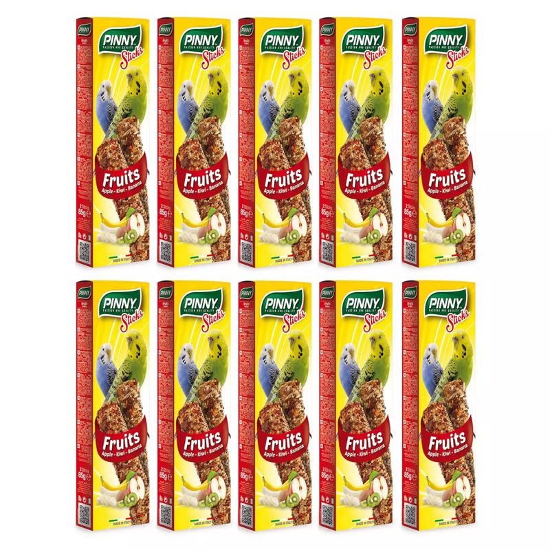 Pinny Fruit Treat Sticks for Budgies - Apple, Kiwi, Banana (3oz / 85g)