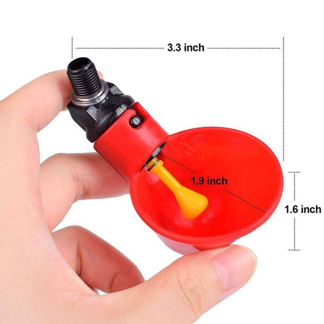 Automatic Water Drinking Cups - Water Feeder for Poultry and Pigeons (10 pcs.)