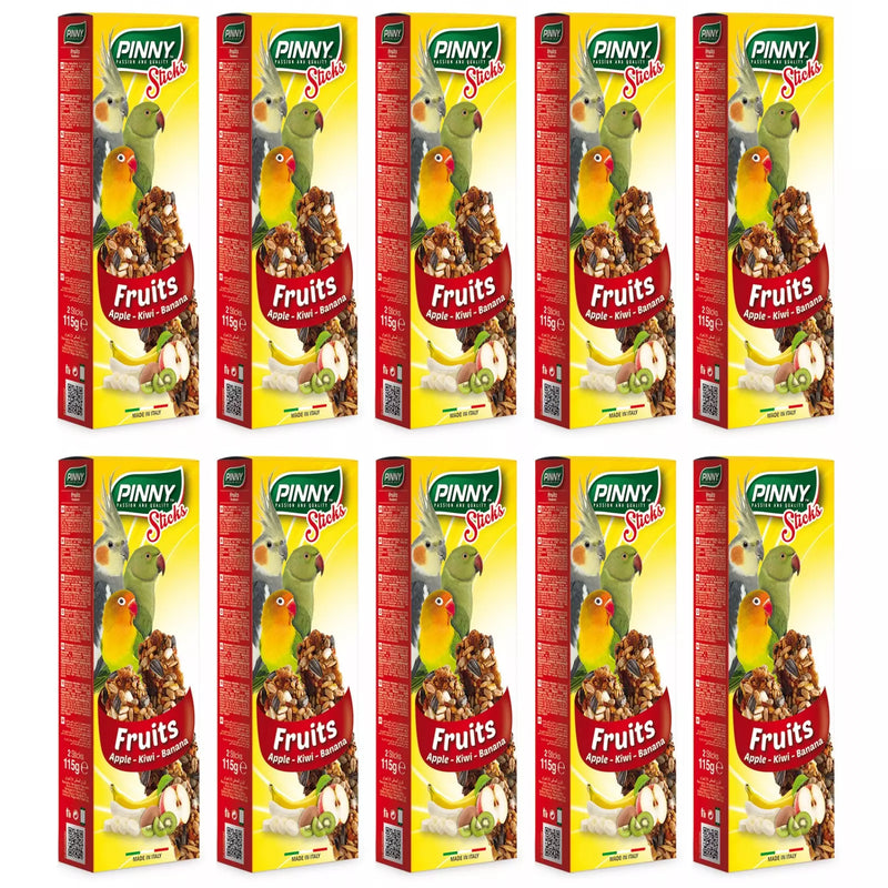 Pinny Fruit Treat Sticks for Parakeets - Apple, Kiwi, Banana (4oz / 115g)