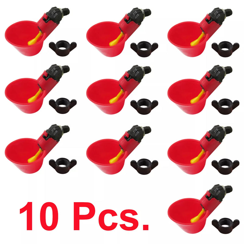 Automatic Water Drinking Cups - Water Feeder for Poultry and Pigeons (10 pcs.)