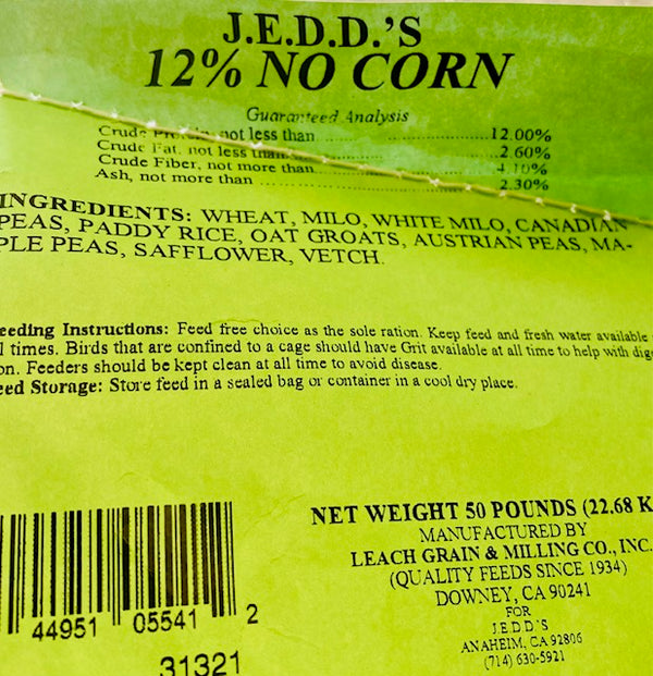 12% Pigeon - No Corn (Leach Grain & Milling)