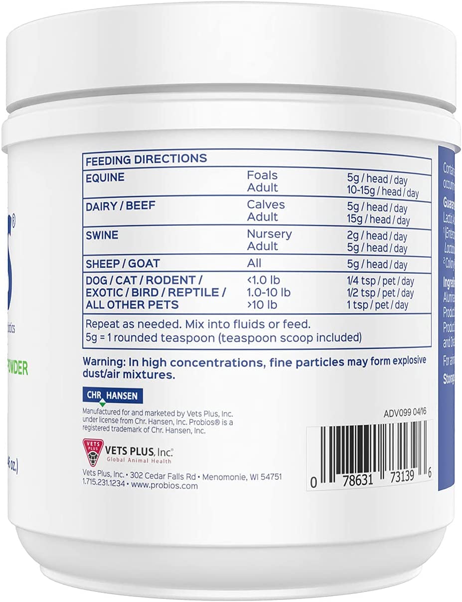 Probios Dispersible Powder with Probiotics for All Species (240g, 2.27kg)