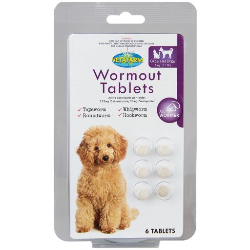 Dog dewormer tablets