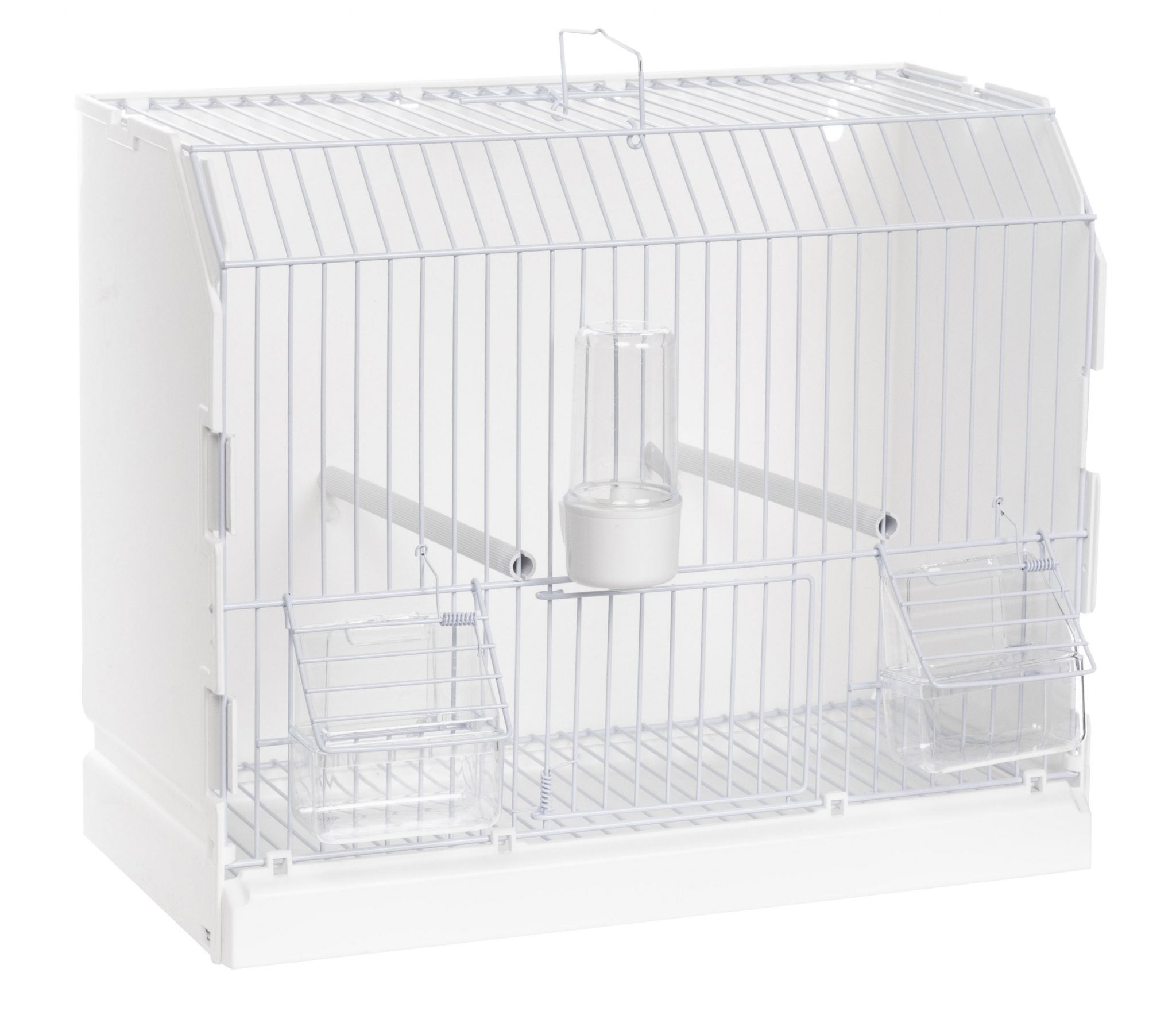 2GR Bird Exposition Cage with 3 Frontal Doors. White or Green. Made in Italy.