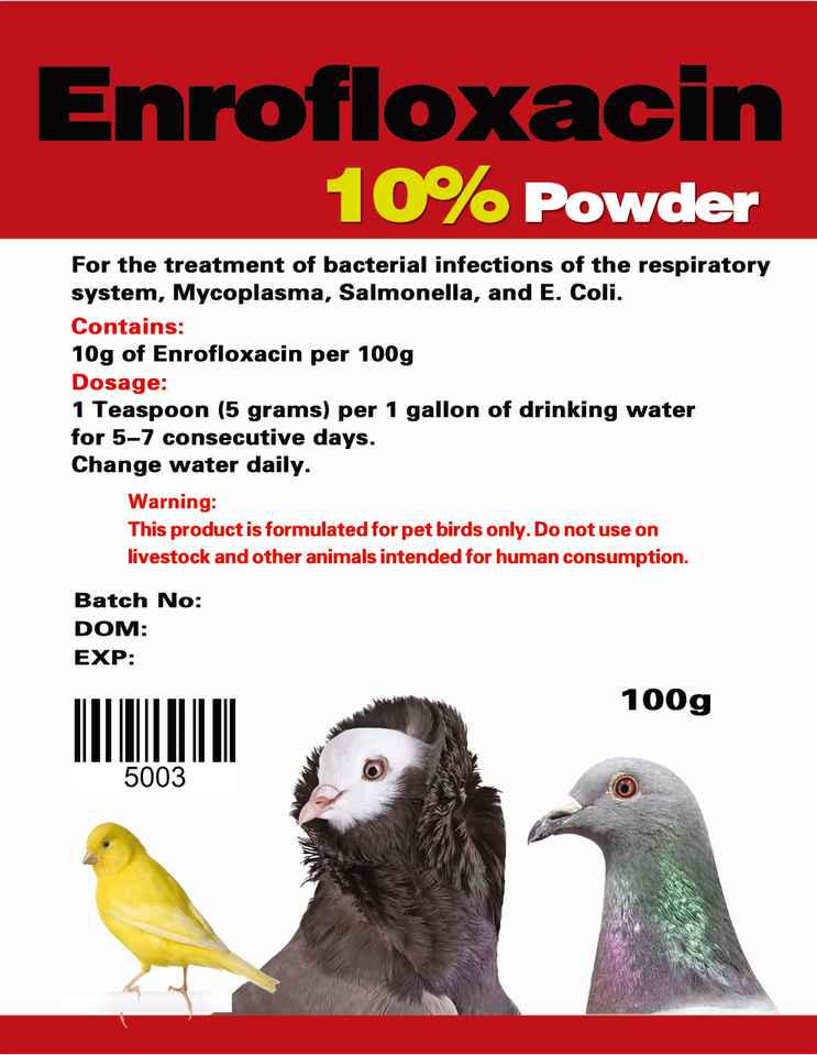 Enrofloxacin 10%: Powerful Broad Spectrum Treatment for Birds