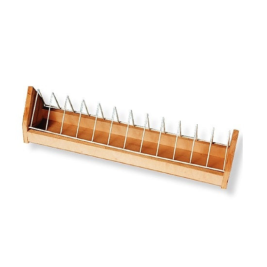 Open top trough feeder for birds