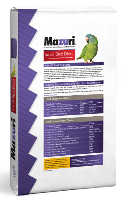 Mazuri Small Bird Diet/Cockatiel Food/Conures Food/Small Mazuri Small Bird Diet/Cockatiel Food/Conures Food/Small