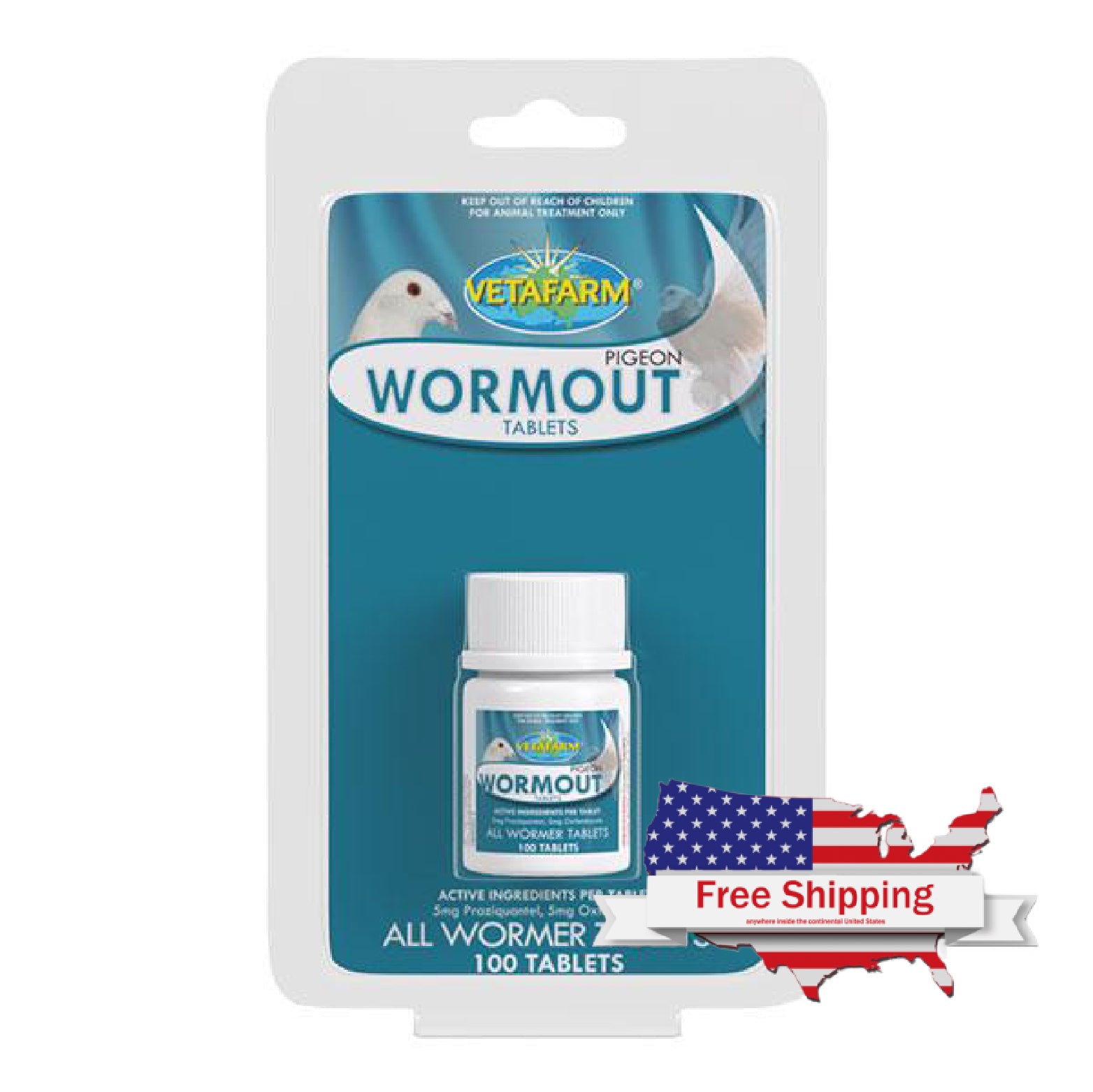 Pigeon Wormout Tablets (Vetafarm)