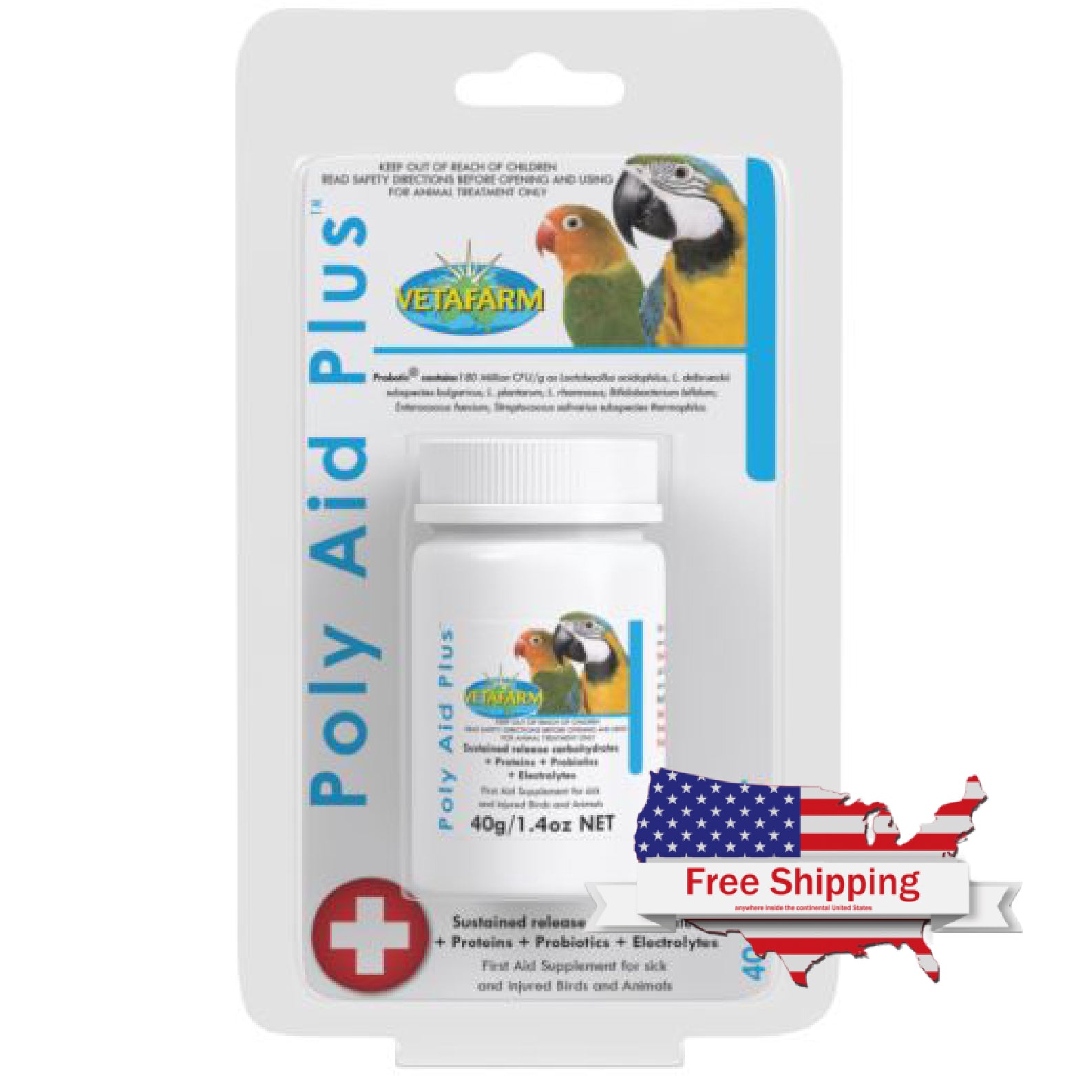 Poly Aid Plus (Vetafarm) - First Aid Supplement for Birds