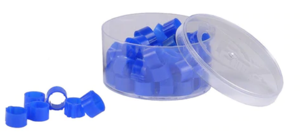 E-Z Clip Rings Plain 8 mm Pigeon Identification Clip Rings. Made in Belgium. Plain. (50 pcs)