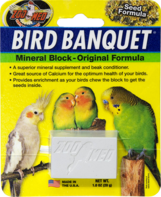 Zoo Med Bird Banquet Original Formula Mineral Block Beak Conditioner