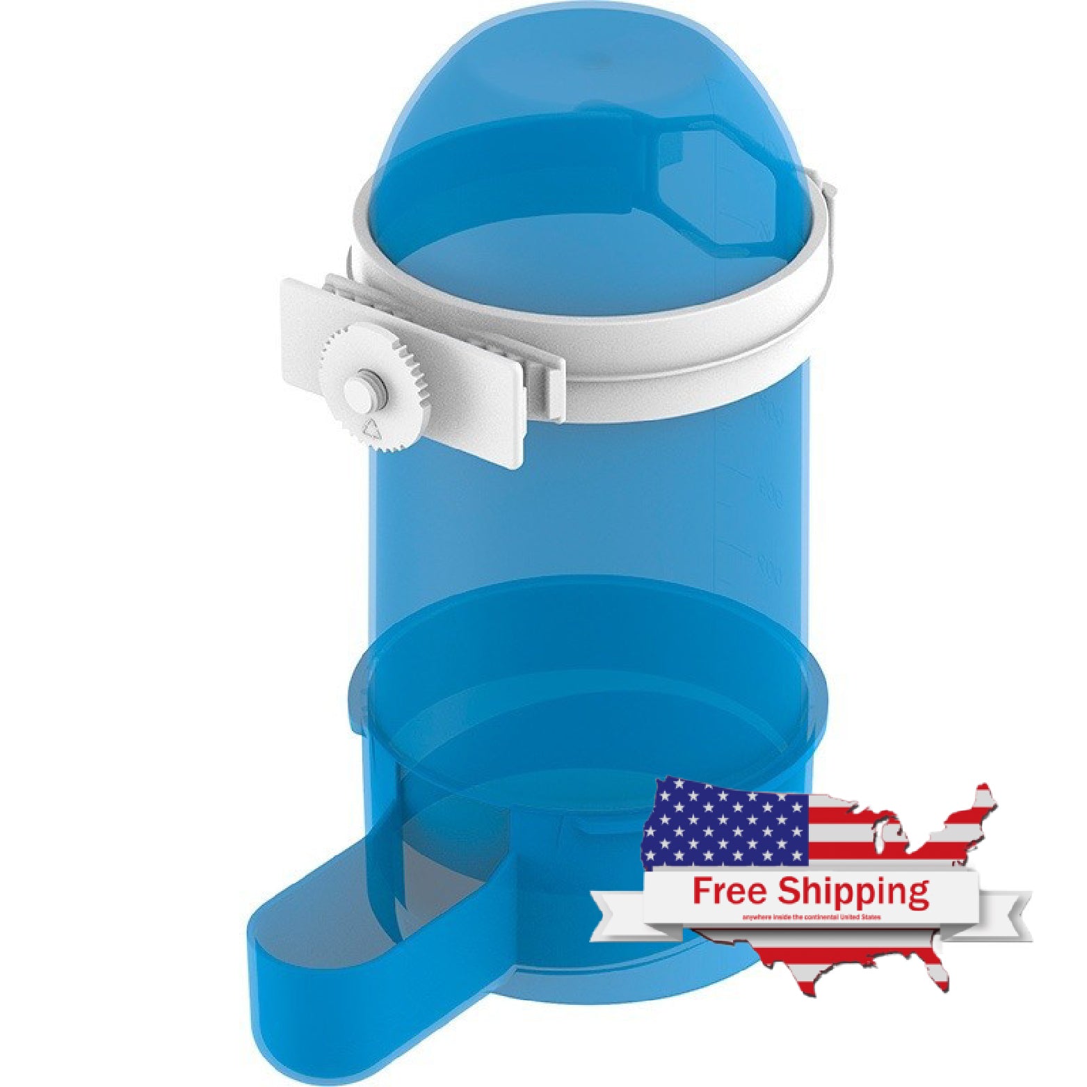 Blue Drinker/Feeder with Support